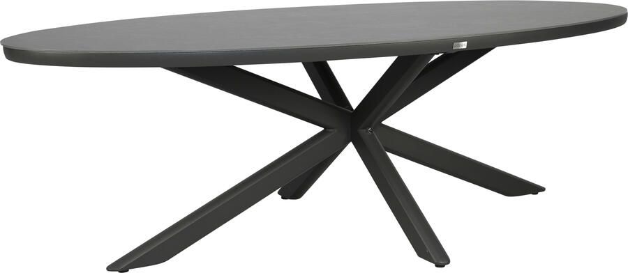 Qopps Vidas ovaal tuintafel 240 x 115 mat royal grey met sintered stone blad - Foto 1