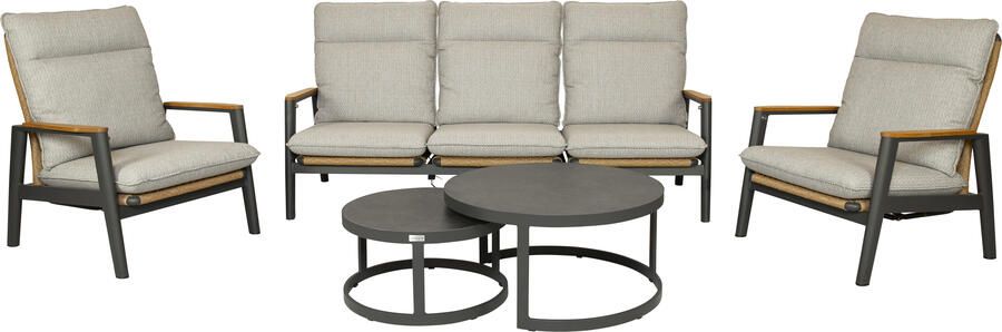 Qopps Yvori loungeset met Soman koffietafel set