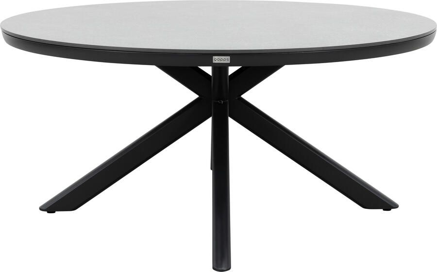 Qopps Ziggy tuintafel 160 cm rond royal grey sintered stone blad - Foto 1