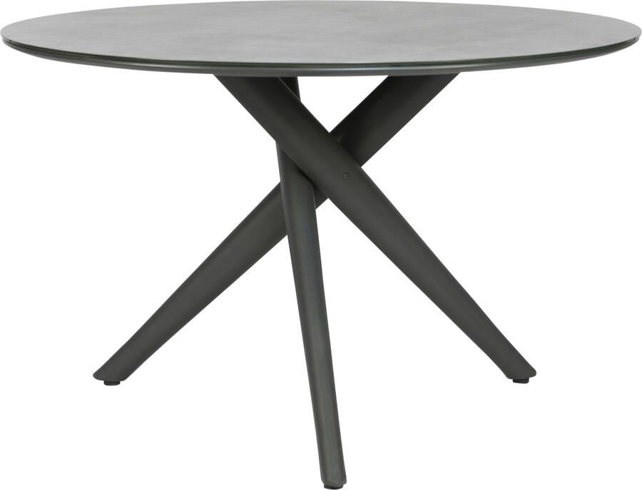 Qopps Zukla tuintafel 120 cm rond mat royal grey - Foto 1