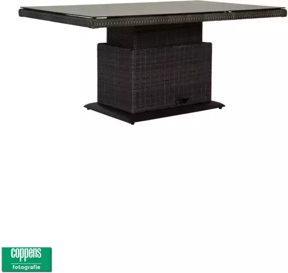 Qopps Sandigo Aruba in hoogte verstelbare tuintafel 140 x 85 antraciet