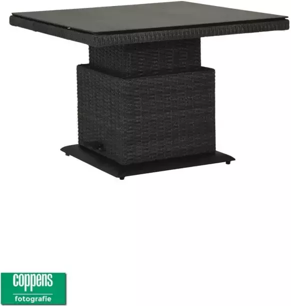 Qopps Sandigo in hoogte verstelbare tuintafel | 90 x 90 | Antraciet | Dining Tafel | Specialist in Tuinmeubelen