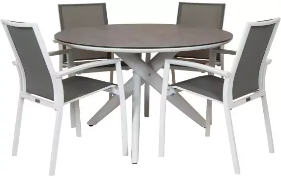 Qopps Zinza tuintafel met Waldi stapelbare tuinstoel