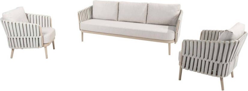 Taste by 4SO Eva lounge set 3 zits bank met 2 lounge stoelen latta