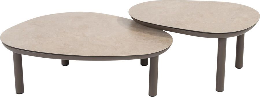 Taste by 4 Seasons 4 Seasons Monroe loungetafels Ø65xH32 cm en Ø80xH27 cm terre - Foto 2