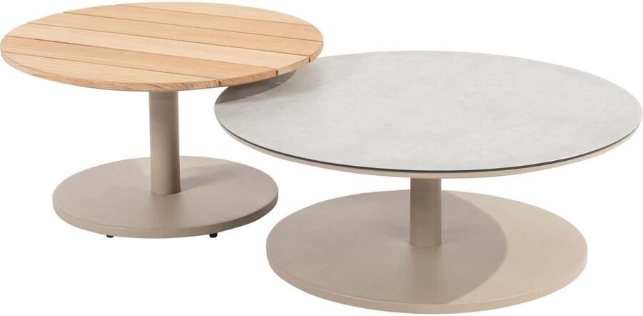 Taste by 4-Seasons Outdoor Taste Sara set van 2 salontafels Ø65 cm. Ø80 cm