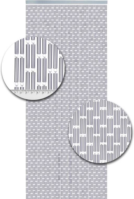 Vliegen gordijnen expert Hulzen 90x210 Zilver