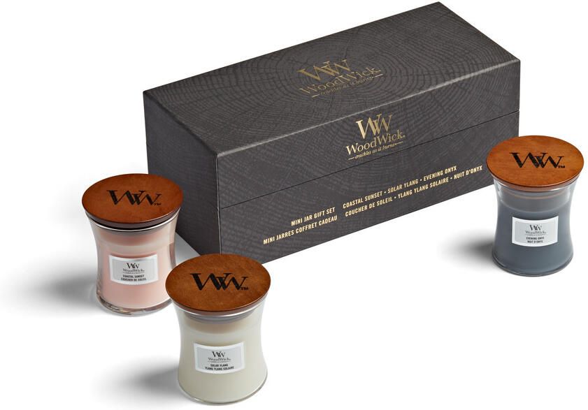 WoodWick deluxe gift set 3 mini candle floral