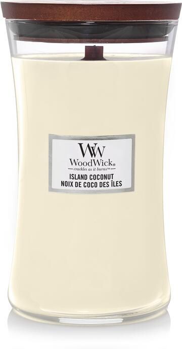 WoodWick island coconut large candle