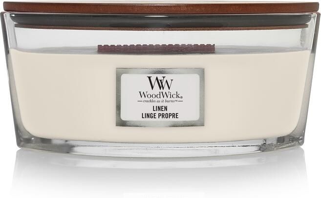 WoodWick linen ellipse candle