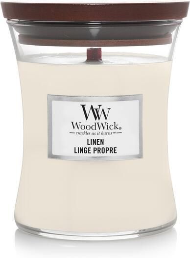 WoodWick linen medium candle