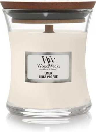 WoodWick linen mini candle