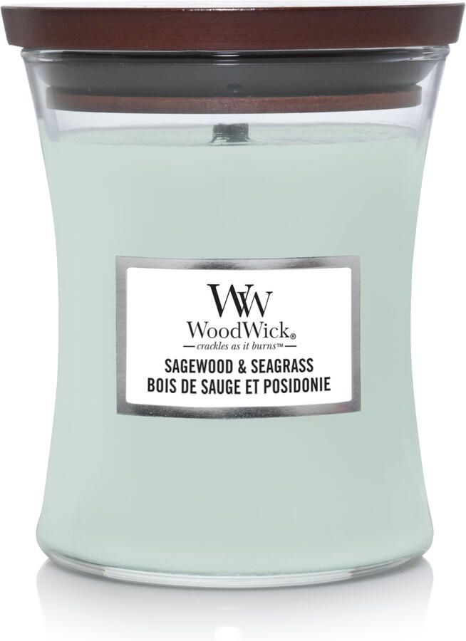 WoodWick sagewood & seagrass medium candle
