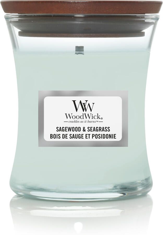 WoodWick sagewood & seagrass mini candle