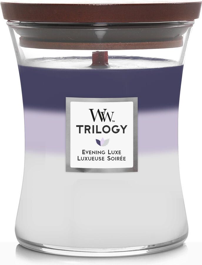 WoodWick trilogy evening luxe medium candle