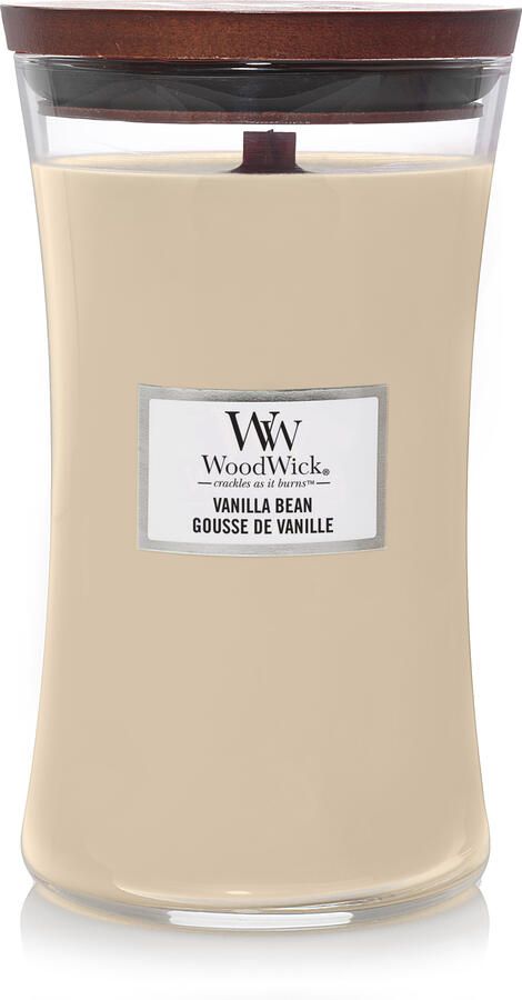 WoodWick vanilla bean gousse de vanille large candle