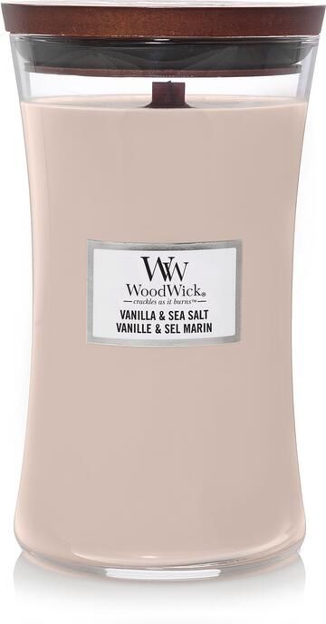 WoodWick vanilla & sea salt large candle