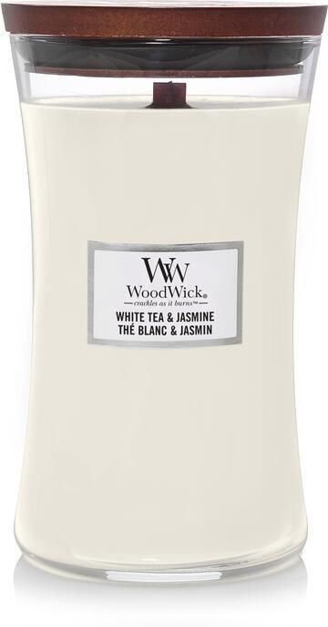 WoodWick white tea & jasmine large candle