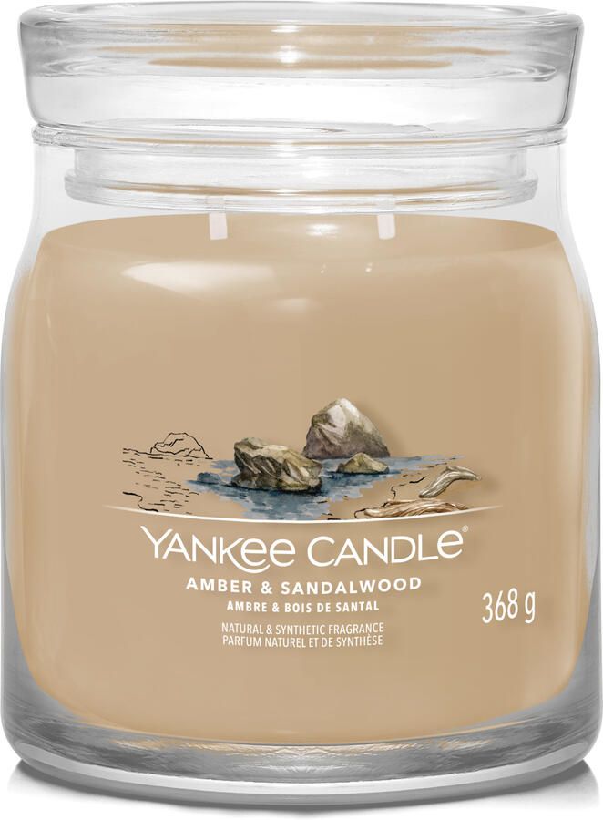 Yankee Candle Amber & sandalwood signature medium jar