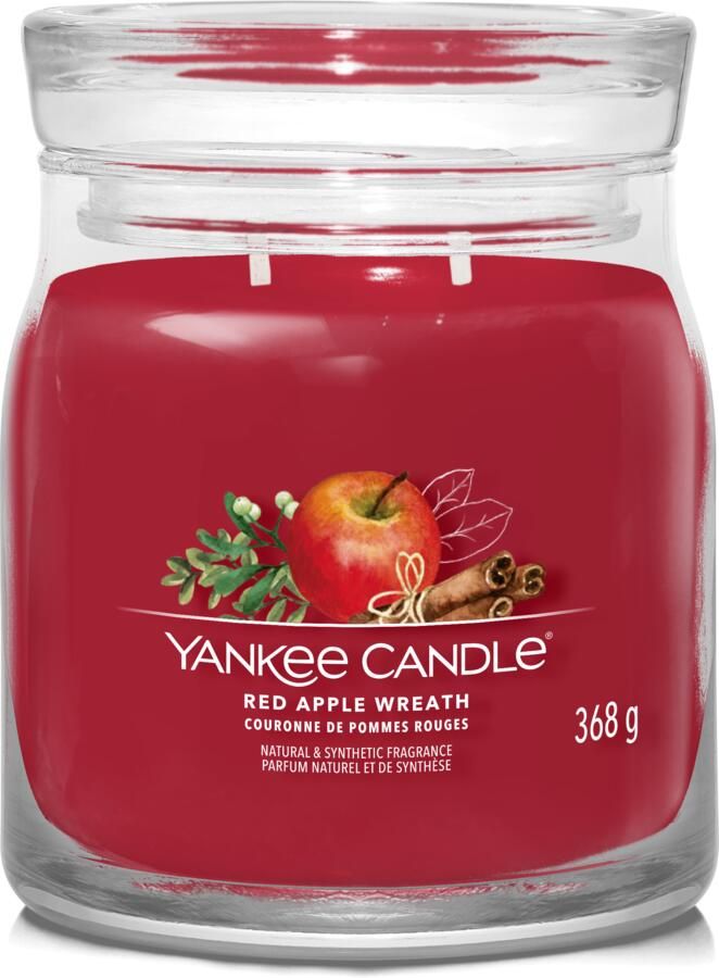 Yankee Candle red apple wreath signature medium jar