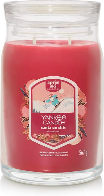 Yankee Candle Santa on skis signature large jar