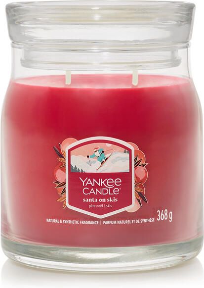 Yankee Candle Santa on skis signature medium jar