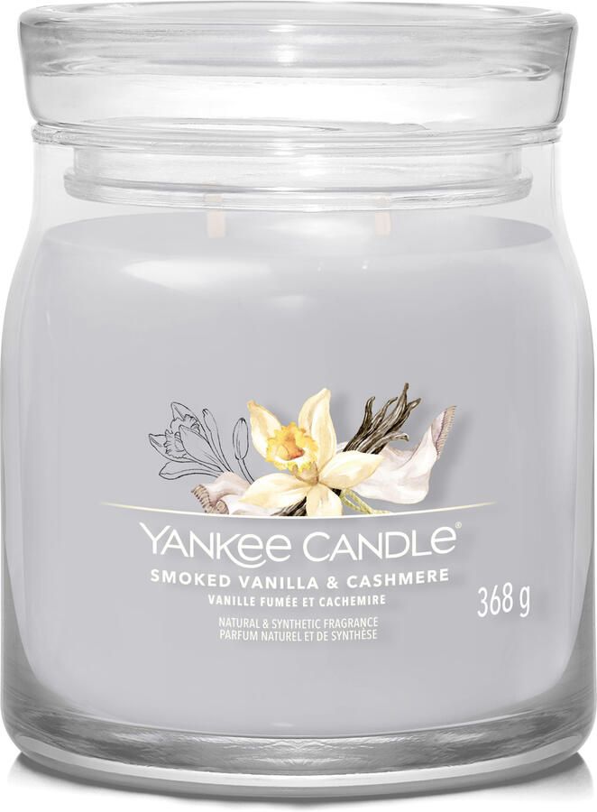 Yankee Candle Smoked vanilla & cashmere signature medium jar