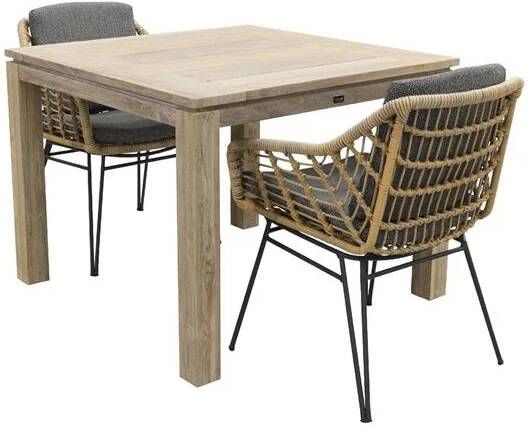 4 Seasons Outdoor 4 Seasons Cottage|Rome grey 100 cm. tuinset 3-delig