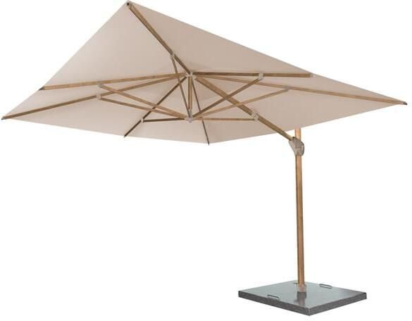 4 Seasons Outdoor 4-Seasons Hacienda zweefparasol 300 x 400 cm. Woodlook|Sand