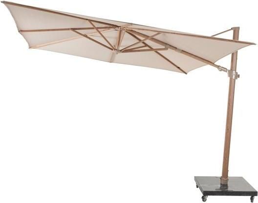 4 Seasons Outdoor 4-Seasons zweefparasol Siesta 300 x 300 cm Woodlook|Sand