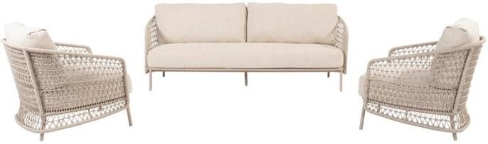 4 Seasons Outdoor Puccini stoel-bank loungeset 3-delig
