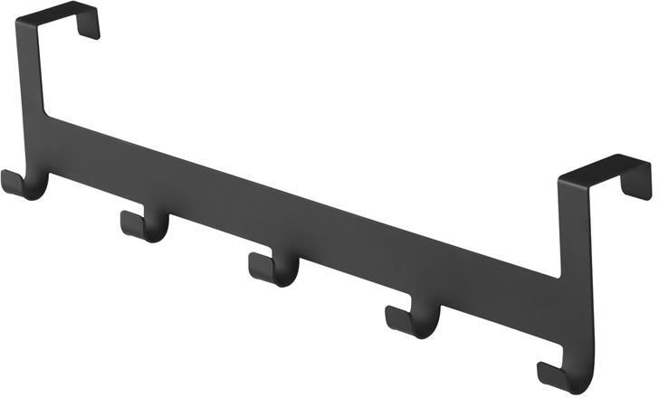 Acaza Deurkapstok met 5 Deur Haken Deurhanger Kapstok voor Handdoek en Kleding Metaal Zwart - Foto 3