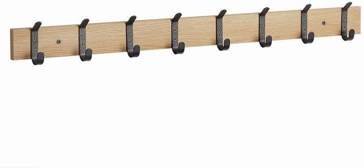 ACAZA Kapstok 16 haken 88 cm Lichte Eik Kleur Kapstok Hangend Muurkapstok Wand Kapstok Muurkapstok Hout - Foto 2