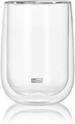 AdHoc Theeglazen Set van 2 Stuks Dubbelwandig 0.4 L | Duo