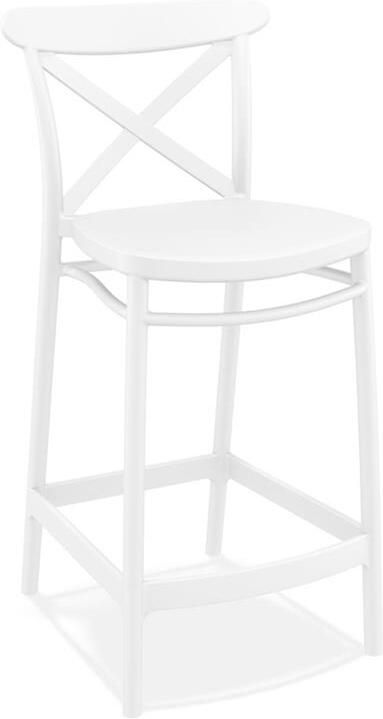 Alterego BERLIOZ Middelhoge snackkruk Wit