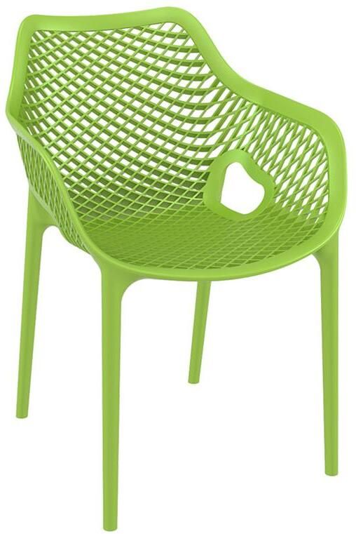 Alterego Design Alterego Groene kunststof 'SISTER' tuin- terrasstoel - Foto 2