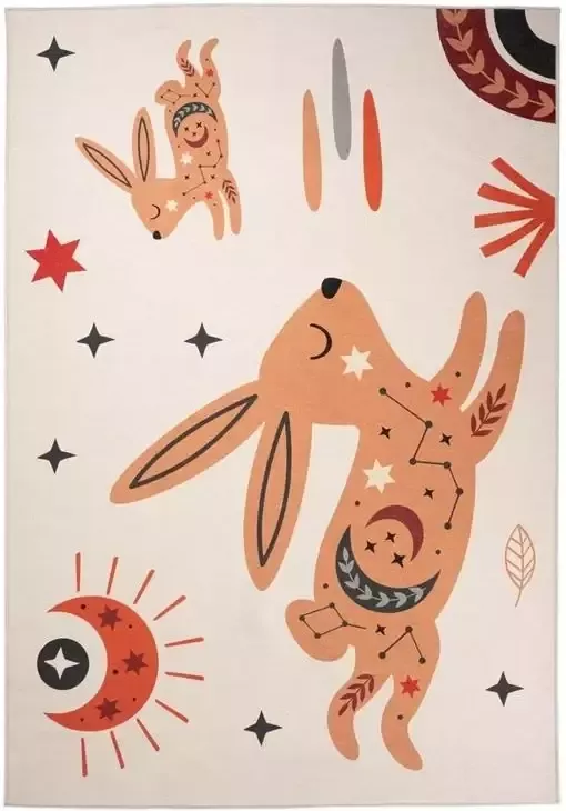 Amiah Kinderkleed konijn Happy Dreams Multicolor 120x170 cm