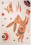 Amiah Kinderkleed konijn Happy Dreams Multicolor 140x200 cm - Thumbnail 2