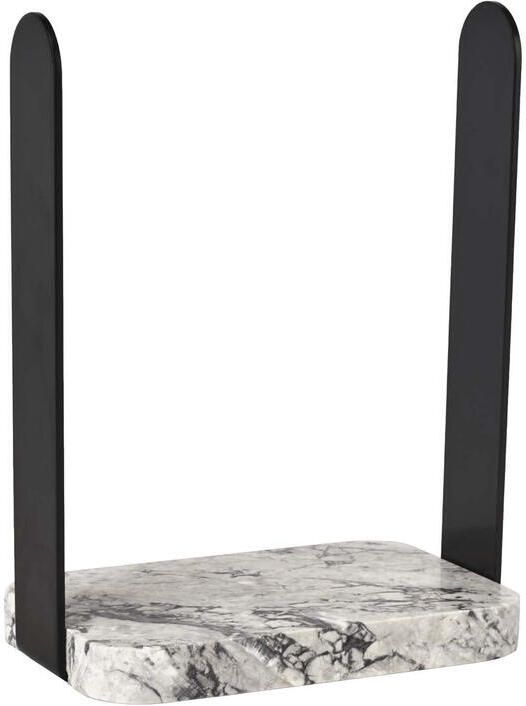 Aquanova Nero Gastendoekhouder Alba | Zwart | Grijs | Natuursteen