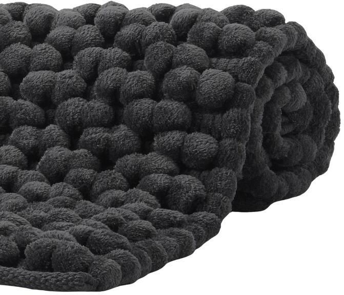 Aquanova Nomad Badmat Slate | 70 x 120 cm | Zwart | Grijs | Katoen | Polyester