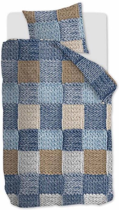 Ariadne at Home dekbedovertrek Wool Shades blauw 140x200 220 cm Leen Bakker