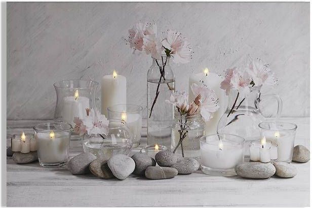 Art For the Home Rustgevende Kaarsen LED canvas 60x90 cm - Foto 2