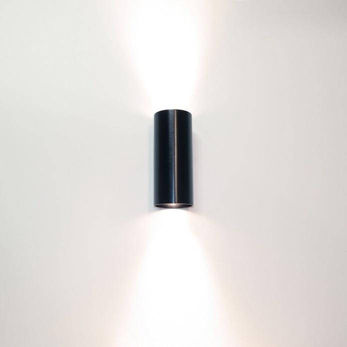 Lamponline Artdelight Wandlamp Roulo 2 lichts H 15 4 Ø 6 5 cm zwart - Foto 2