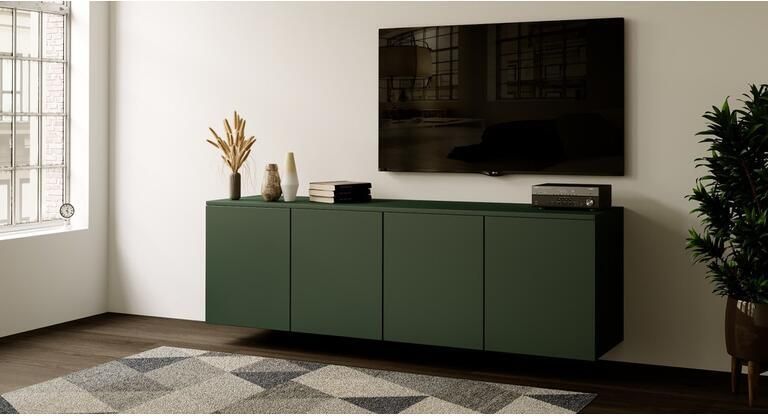 Artego Design Neve Soft Pro 243 cm Zwevend Dressoir Groen