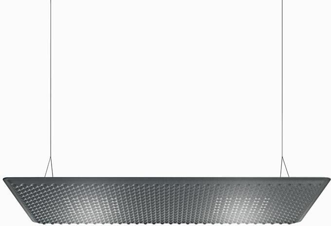 Artemide Eggboard Matrix akoestische hanglamp 160x80 grijs