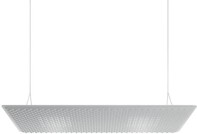 Artemide Eggboard Matrix akoestische hanglamp 160x80 wit