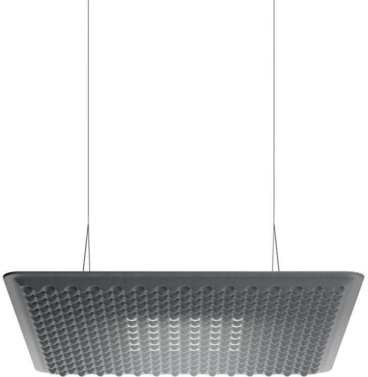 Artemide Eggboard Matrix akoestische hanglamp 80x80 grijs