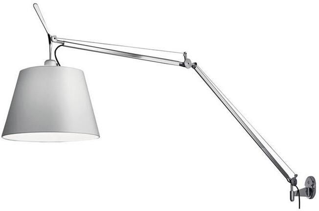 Artemide Tolomeo Mega wandlamp retrofit dimmer alu grijs satijn 36