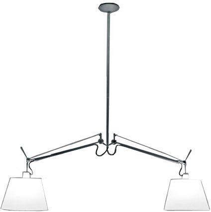 Artemide Tolomeo Basculante 2-arm hanglamp 24cm grijs satijn