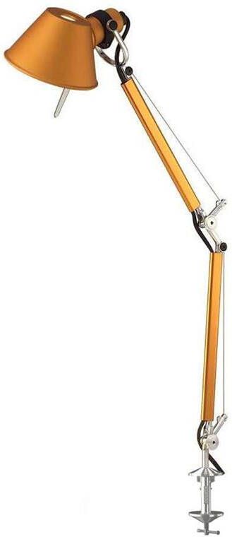 Artemide Tolomeo Micro klemlamp retrofit oranje